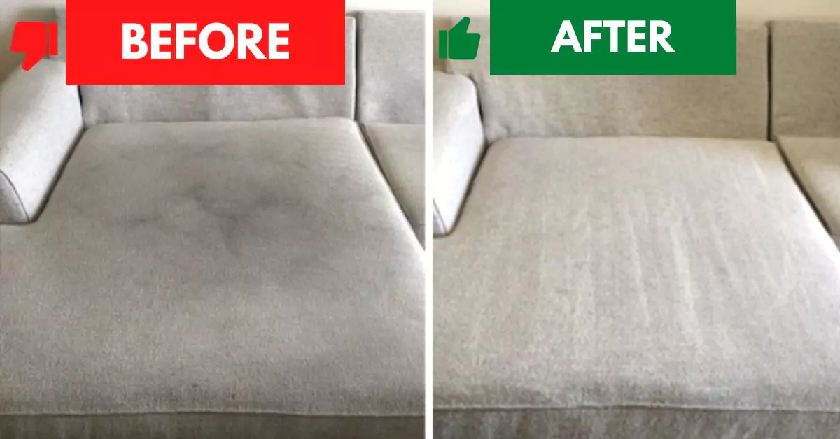 Couch Cleaning Before and After